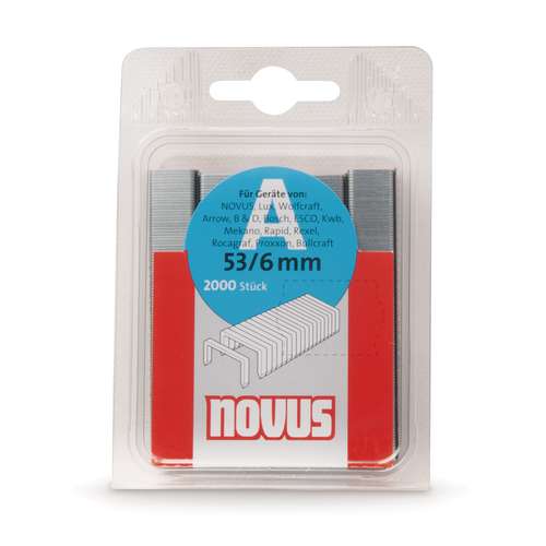 NOVUS® Feindrahtklammern 53/6 mm für Heftpistole 