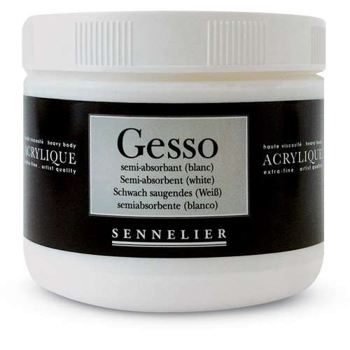 SENNELIER Schwach saugendes Gesso (weiß / 500 ml) 