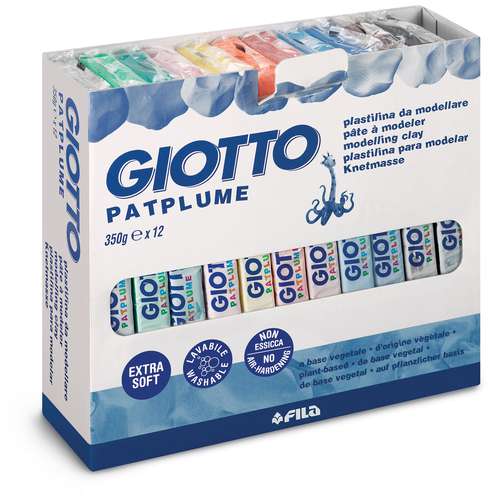 GIOTTO Patplume Knetmasse, 12er Packung 