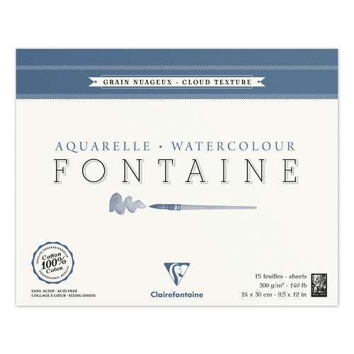 Clairefontaine FONTAINE Aquarellblock Torchon Wolke 