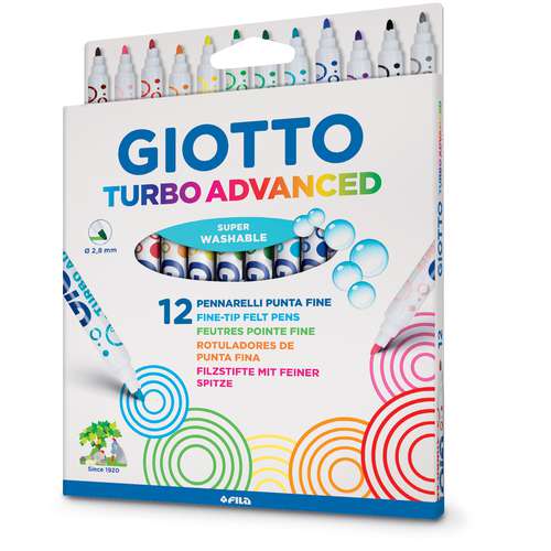 GIOTTO Turbo Advanced Fasermaler 12er Set 