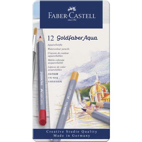 FABER-CASTELL Goldfaber Aqua, Aquarellstift-Metalletuis 