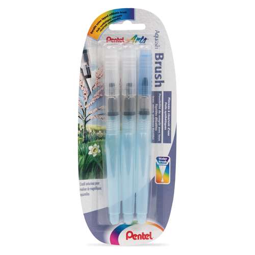 Pentel® Aquash Brush Wasserpinsel 3er-Set 