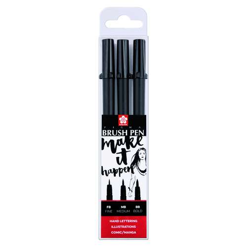 SAKURA® PIGMA® Brush Pen Set, schwarz 