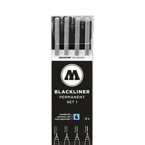 MOLOTOW™ BLACKLINER PERMANENT 4er Sets 