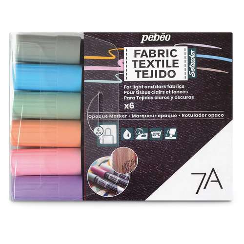pébéo 7A Textilmarker (opak) für helle und dunkle Textilien, Sets 