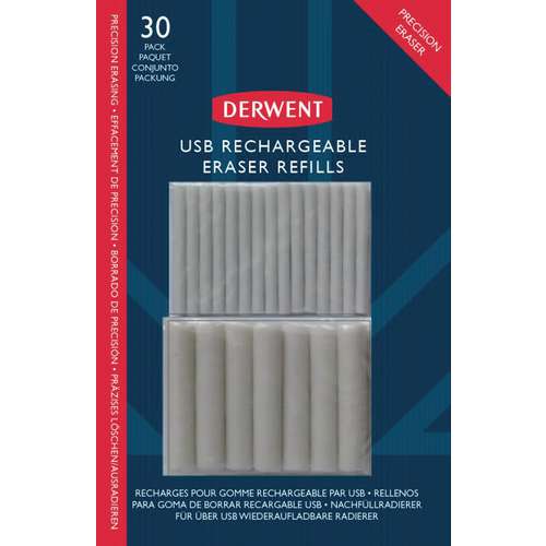 Ersatzradierer für den DERWENT USB-Radierer, 30 Stück 