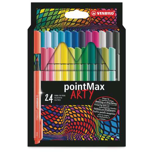 STABILO PointMax Filzschreiber 10er Pack – Rosa, Mit Robuster Nylon-Spitze 0,8 Mm