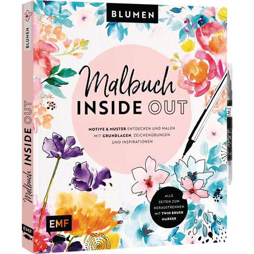 Malbuch Inside Out: Watercolor Blumen 