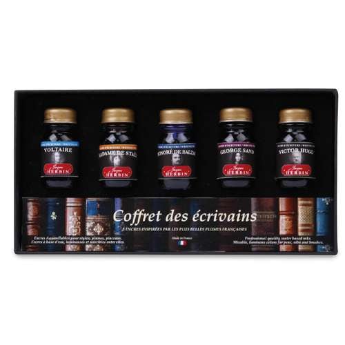 HERBIN Französisches Schriftsteller-Set mit 5 Schreibtinten 