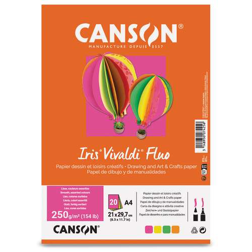 CANSON Iris Vivaldi® Fluo Papier Sortiment 