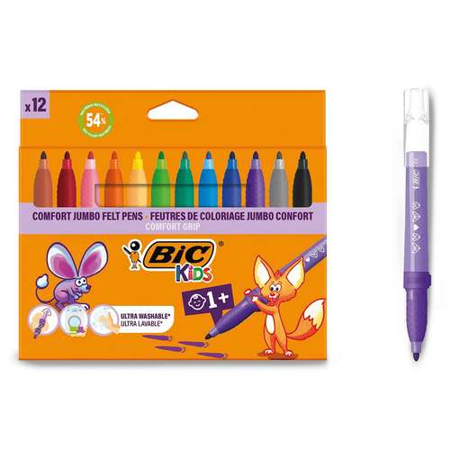BiC® Kids Kid Color Filzstifte, 12er-Set 