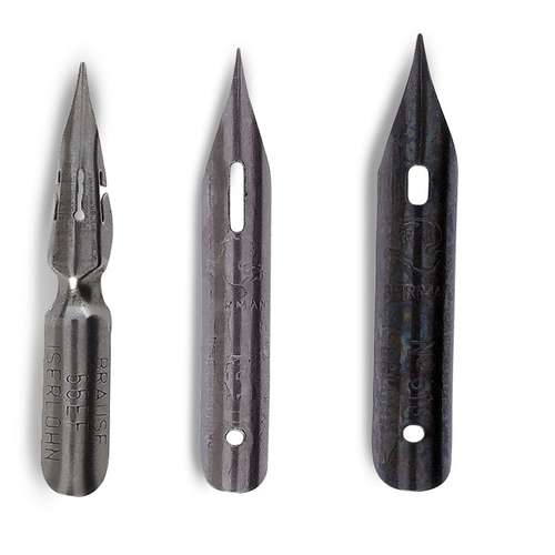 Brause Kalligraphiefedern-Set Skizze & Illustration, 3-teilig 