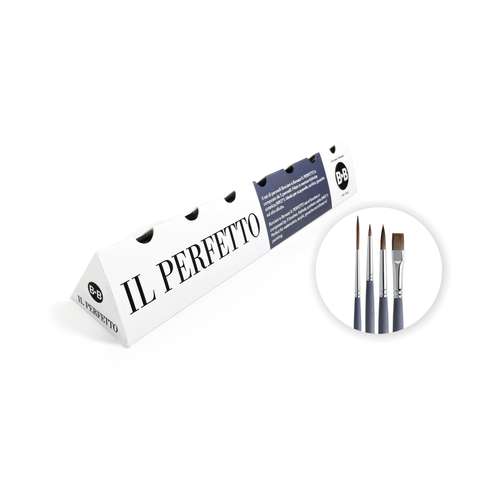 Borciani e Bonazzi IL PERFETTO Aquarellpinsel, 4er-Set 