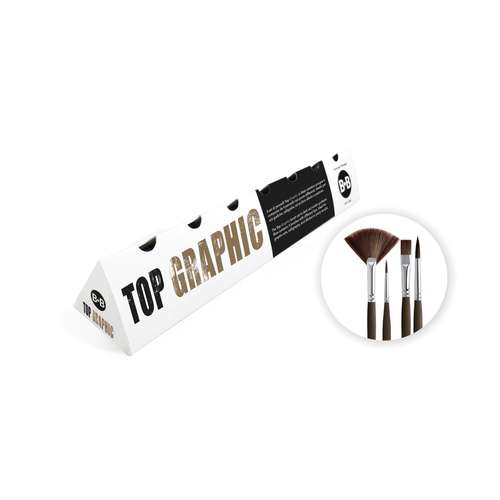 Borciani e Bonazzi TOP GRAPHIC Künstlerpinsel, 4er-Set 