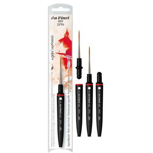da Vinci GO SPIN Reise-Aquarellpinsel, Schlepper, Serie 8280 