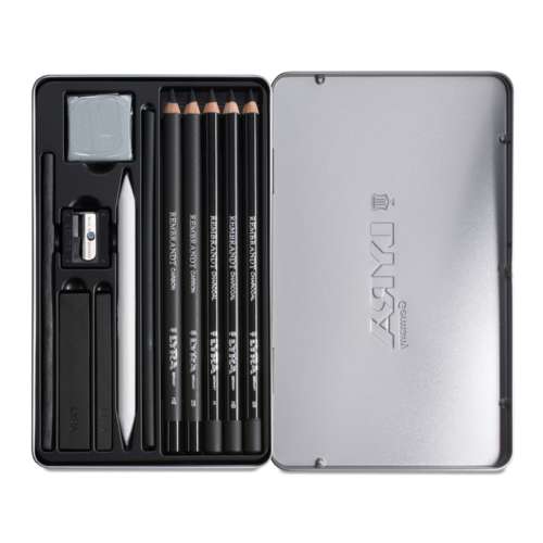 LYRA Rembrandt Charcoal Zeichenkohle und Zubehör Set 